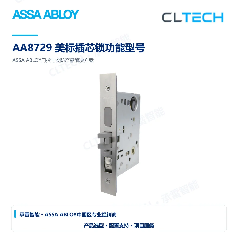 ASSA ABLOY AA8729 美标插芯锁功能型号产品图